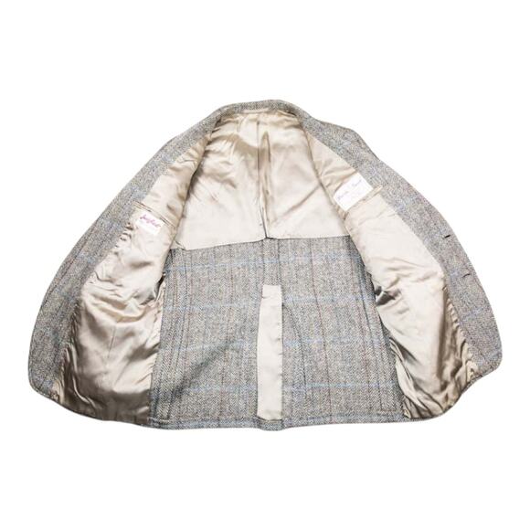 Jack Frost x Harris Tweed Overcheck Wool Sport Coat 44R - Picture 3 of 7